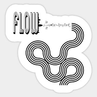 Fluid Flow Retro Style Sticker